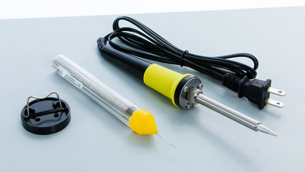 Soldering Package: Soldering Iron, Lead-Free Solder & Stand