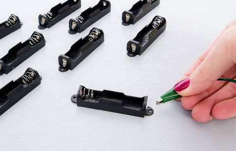 AA Single Battery Holder with Terminals - TeacherGeek