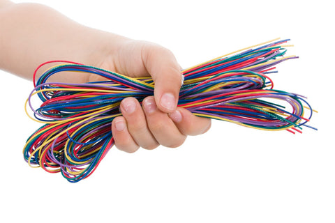 Hook-up Wire - Multicolor Stranded - 76cm (30in) Sections - TeacherGeek