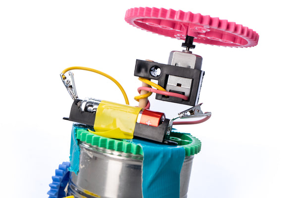 Small Motor w/Leads & Mount, Adapter Pin, AA Single Battery Holder